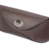 Peanut Sunglass and Eyewear Case – Brown Pebble with Protective Snap Closure