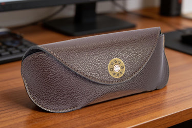 Shotshell Sunglass and Eyewear Case – Camo or Brown Pebble with Protective Snap Closure