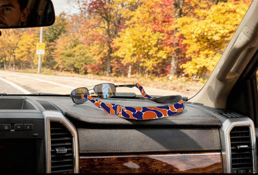 Auburn Tigers Color Navy and Orange Camo Style Neoprene Sunglasses Strap