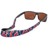 Ole Miss Color Navy and Red Camo Style Neoprene Sunglasses Strap