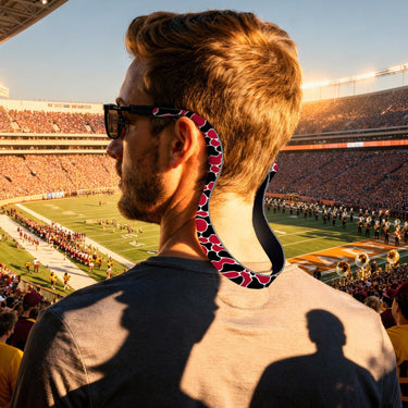 Georgia Bulldogs Color Red and Black Camo Style Neoprene Sunglasses Strap