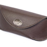 Cotton Boll Sunglass and Eyewear Case – Brown Pebble with Protective Snap Closure