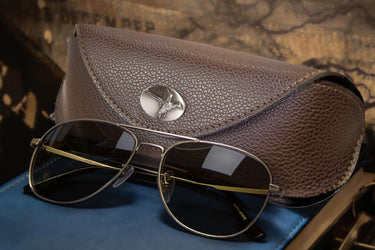 Mallard Sunglass and Eyewear Case – Camo or Brown Pebble with Protective Snap Closure