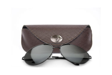 Mallard Sunglass and Eyewear Case – Camo or Brown Pebble with Protective Snap Closure