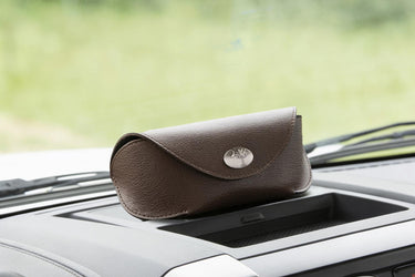 SC Palmetto Sunglass and Eyewear Case – Brown Pebble with Protective Snap Closure