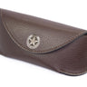 Texas Star Sunglass and Eyewear Case – Brown Pebble with Protective Snap Closure