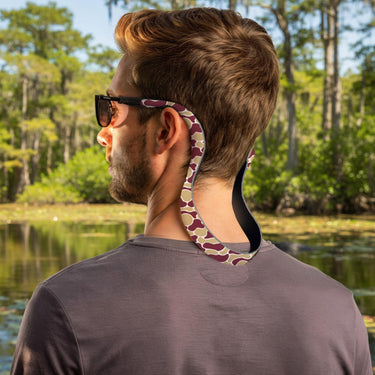 FSU Seminoles Color Garnet and Gold Camo Style Neoprene Sunglasses Strap