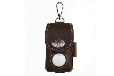Tennessee Vols Leather Golf Ball and Tee Holder - Brown or Camo Golf Bag Clip