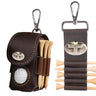 Christian Cross Leather Golf Ball and Tee Holder - Brown or Camo Golf Bag Clip