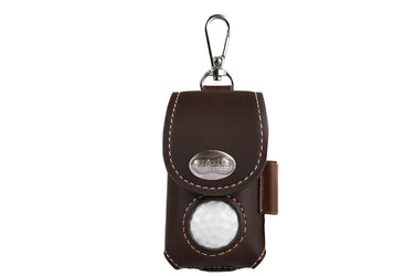 Peanut Leather Golf Ball and Tee Holder - Brown or Camo Golf Bag Clip