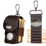 Arkansas Razorbacks Leather Golf Ball and Tee Holder - Brown or Camo Golf Bag Clip
