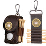 Shotshell Leather Golf Ball and Tee Holder - Brown or Camo Golf Bag Clip