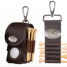 Turkey Leather Golf Ball and Tee Holder - Brown or Camo Golf Bag Clip