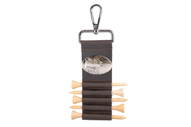 Marlin Leather Golf Ball and Tee Holder - Brown or Camo Golf Bag Clip