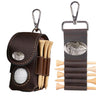 Redfish Leather Golf Ball and Tee Holder - Brown or Camo Golf Bag Clip