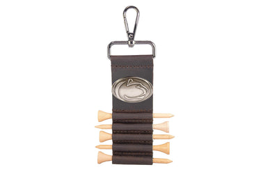 Penn State Nittany Lions Leather Golf Ball and Tee Holder - Brown or Camo Golf Bag Clip