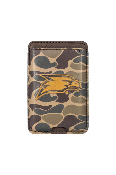 Georgia Southern Eagles Magnetic Phone Card Holder – Brown Burnished Leather or Old School Camo