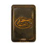 Florida Gators Magnetic Phone Card Holder – Brown Burnished Leather or Old School Camo