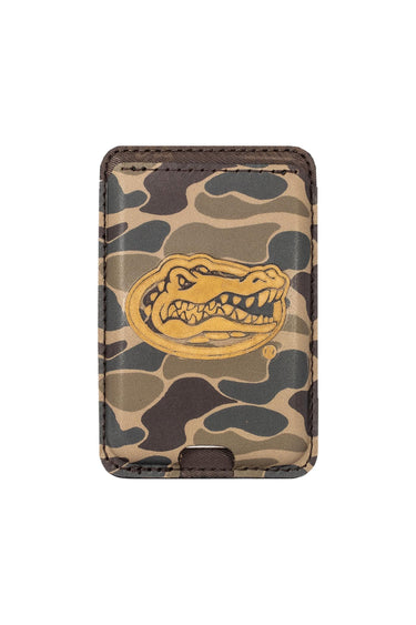 Florida Gators Magnetic Phone Card Holder – Brown Burnished Leather or Old School Camo