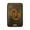 Oklahoma Sooners Magnetic Phone Card Holder – Brown Burnished Leather or Old School Camo