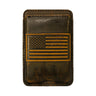 American Flag Magnetic Phone Card Holder – Brown Burnished Leather or Old School Camo