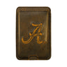 Alabama Crimson Tide Magnetic Phone Card Holder – Brown Burnished Leather or Old School Camo