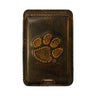 Clemson Tigers Magnetic Phone Card Holder – Brown Burnished Leather or Old School Camo