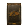 Arkansas Razorbacks Magnetic Phone Card Holder – Brown Burnished Leather or Old School Camo