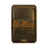 Ole Miss Rebels Magnetic Phone Card Holder – Brown Burnished Leather or Old School Camo