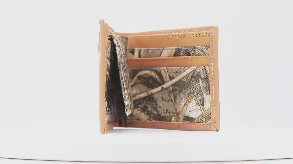 Tennessee Vols Realtree Wallets. Bifold Pass-case. Classic Trifold. Tall Secretary. Realtree Max-5 Pattern. Leather Nylon Combo.