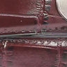 Alabama Crimson Tide Men's Collegiate Croc Leather Belt. Alabama Gift. Bama Belt. Brown Croc Pattern Full Grain Finish With Metal Emblem Conchos.